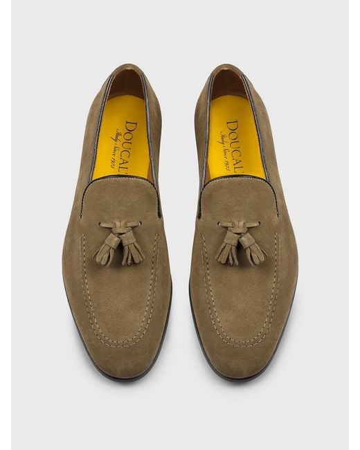 Doucal's Multicolor Suede Loafers With Tassels for men