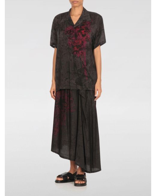 Y's Yohji Yamamoto Black Hemdbluse Damen