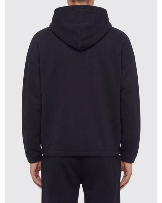 Autry Blue Cotton Hoodie for men