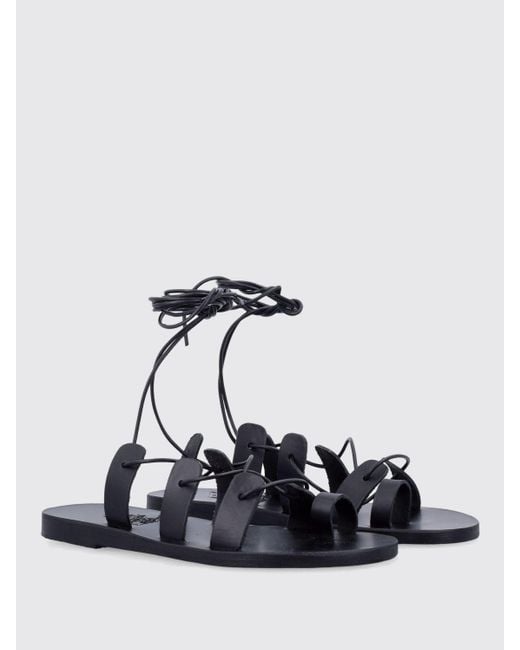 Ancient Greek Sandals White Flache Schuhe Damen