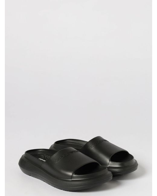 Emporio Armani White Rubber Sliders for men