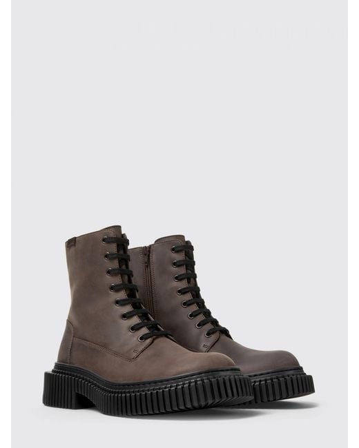Camper Brown Pix Berlin Nubuck Ankle Boots for men