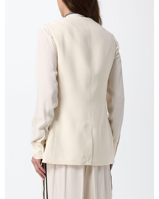 Fabiana Filippi Natural Single-Breasted Tailored Waistcoat