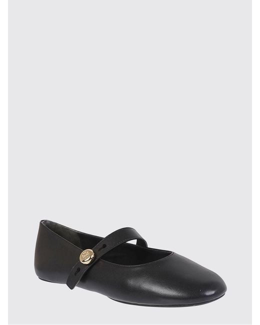 Tory Burch White Romy Leather Ballerinas
