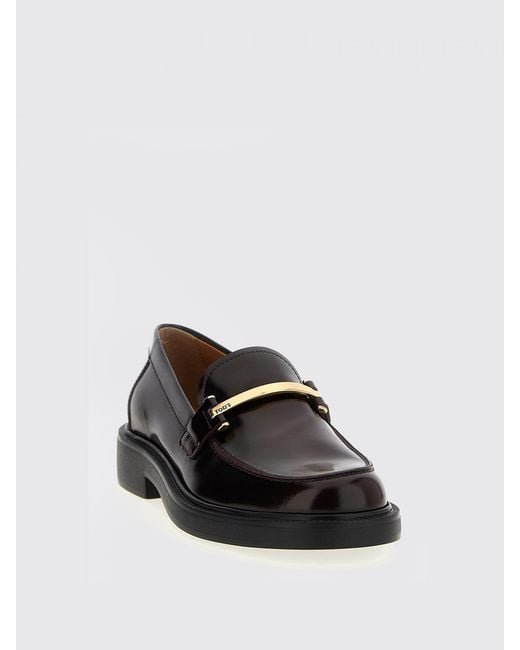 Tod's Black Brushed Leather Loafers