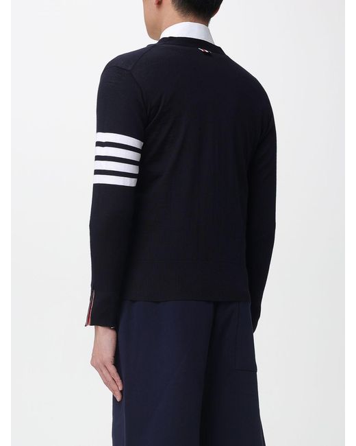 Thom Browne Blue Virgin Wool Cardigan for men