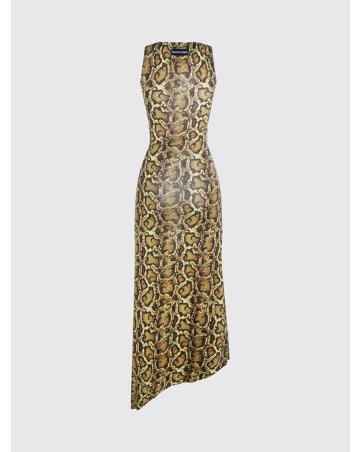 MARINE SERRE Metallic Asymmetric Stretch Viscose Dress