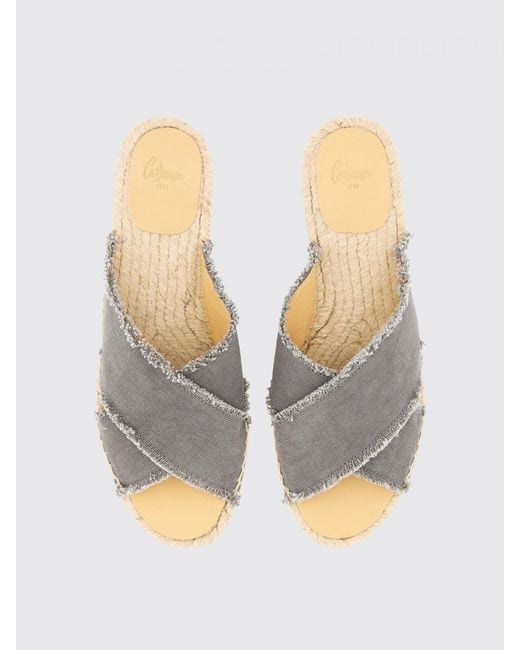 Castaner Gray Catalina Crossstrap Espadrille Slides