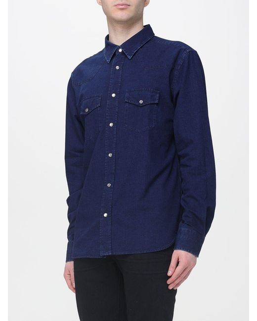 Tom Ford Blue Cotton Denim Shirt for men