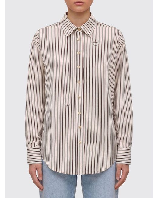Isabel Marant Multicolor Striped Silk Blend Shirt