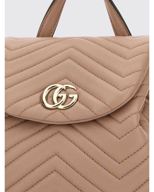 Gucci Natural Gg Marmont Chevron Quilted Nappa Backpack