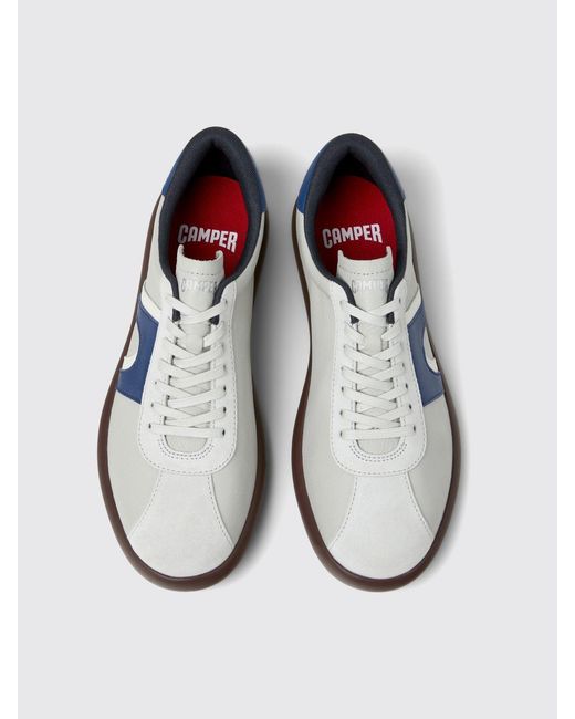 Camper White Pelotas Soller Suede Sneakers for men