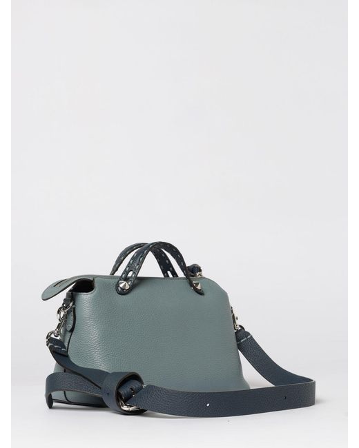 Fendi Blue Mittelgroße By The Way Selleria Boston Tasche