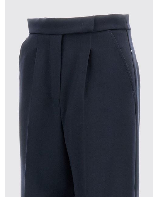 Max Mara Blue Virgin Wool Trousers