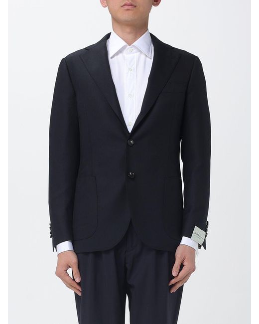 Luigi Borrelli Napoli Blue Single Breasted Blazer for men
