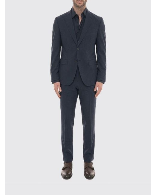 Boss Blue Single-Breasted Dress for men