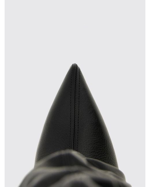Balmain Black Ruched Smooth Calfskin Cuissardes Boots With A Sculptural Heel