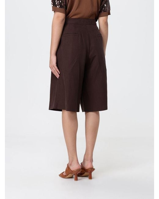 Liu Jo Brown Tailored Cotton Blend Pants