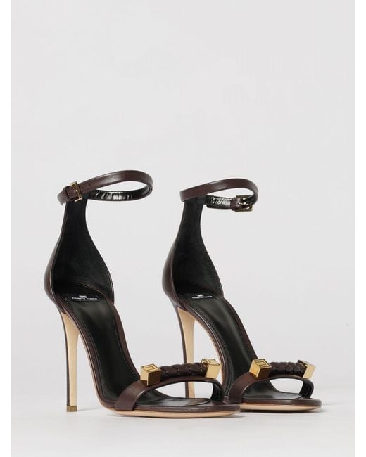Elisabetta Franchi White Leather Sandals