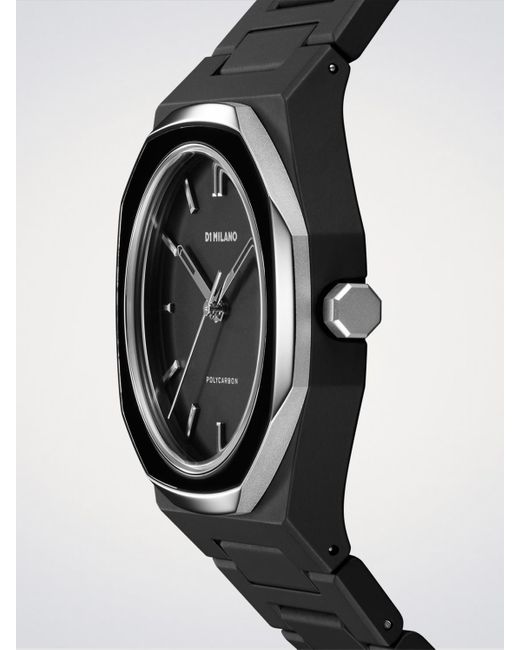 D1 Milano Black Gun Mesh Polycarbon 37 Mm Uhr