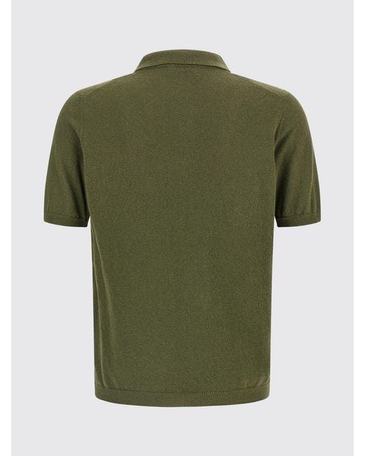Roberto Collina Green Cotton Blend Polo Shirt for men