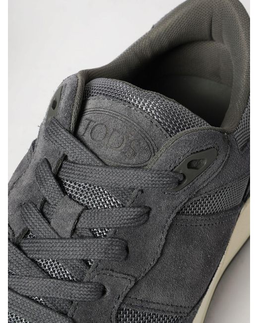 Tod's White Suede And Mesh Sneakers for men