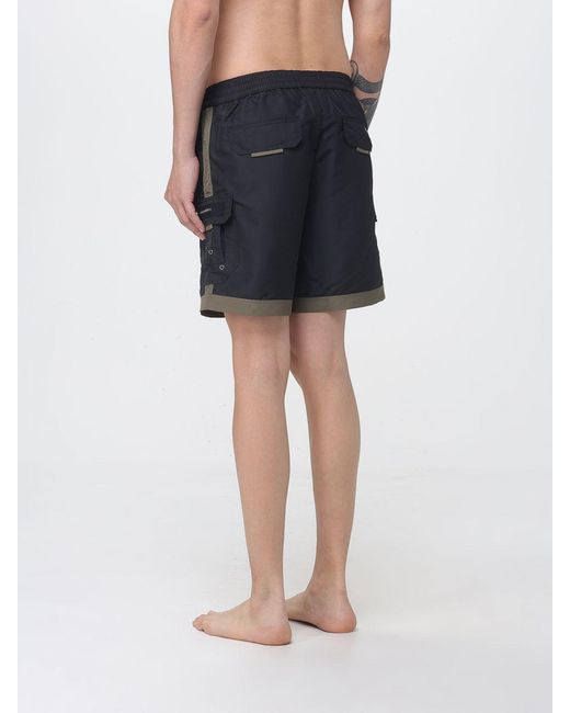 Dolce & Gabbana Black Dolce &Amp Gabbana Polyester Cargo Swim Shorts With Elasticated Waist for men