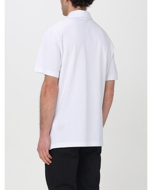 Just Cavalli White Embroidered Polo Shirt for men