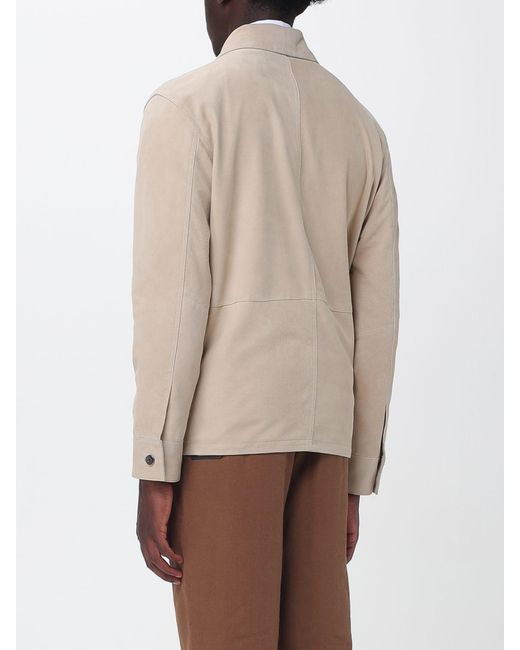 Paolo Pecora Natural Suede Leather Jacket for men