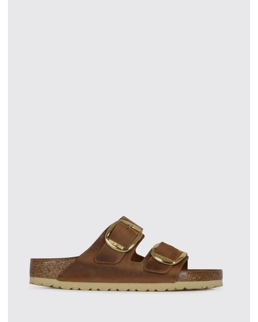 Birkenstock Brown Arizona Big Buckle Oiled Leather Sandals
