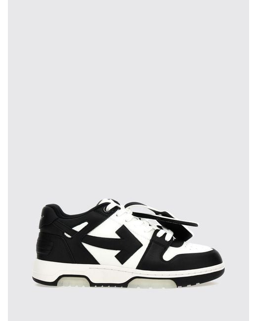 Off-White c/o Virgil Abloh White Out Of Office Bicolor Smooth Leather Low-Top Sneakers With Tag for men