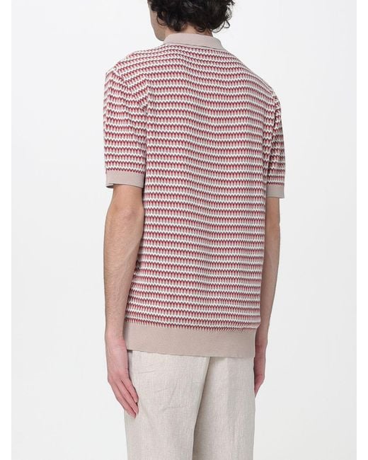 Manuel Ritz Red Knitted Polo Shirt for men