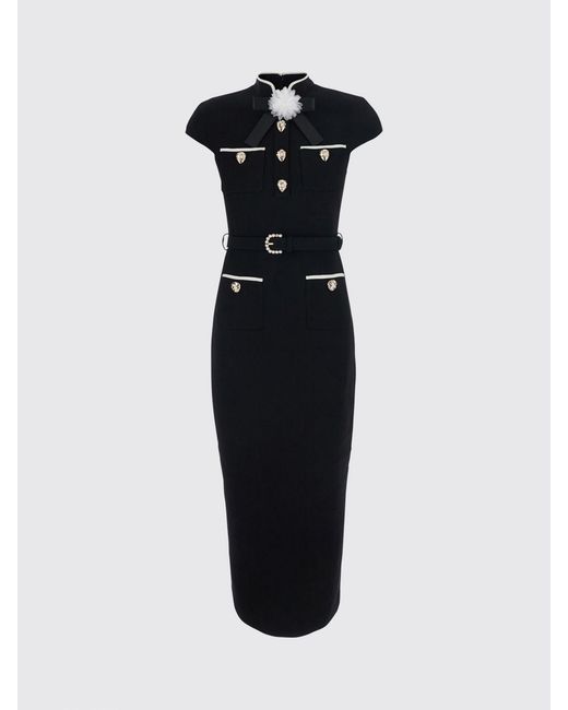 Self-Portrait Blue Sheath Midi Dress