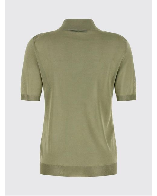 Fendi Green Viscose Polo Shirt With Logo