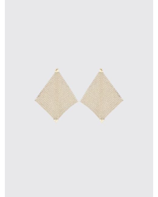 Rabanne White Flow Brass Earrings