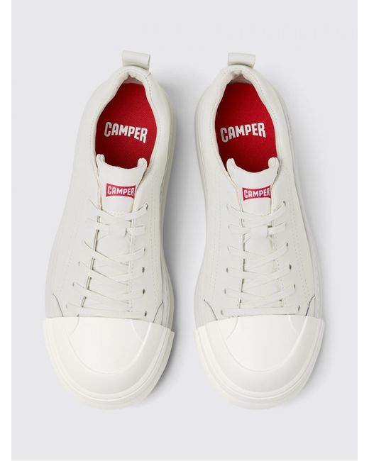 Camper White Junction Runner Leather Sneakers
