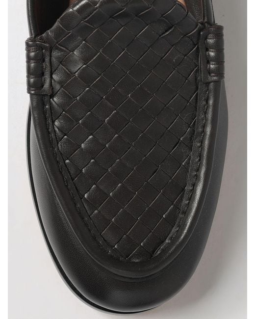 Bottega Veneta White Silenzio Intrecciato Lambskin Leather Loafers for men