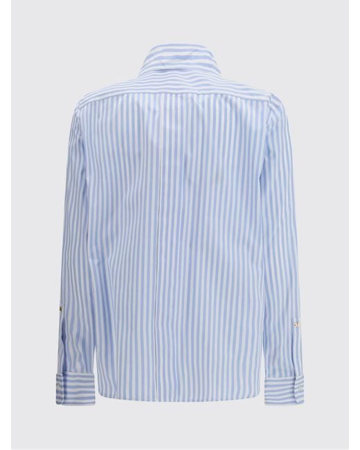 Max Mara Blue Striped Cotton Shirt