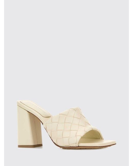 Bottega Veneta Natural Parco Woven Leather Mules