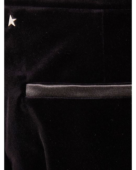 Golden Goose Deluxe Brand Black Slim Fit Velvet Trousers