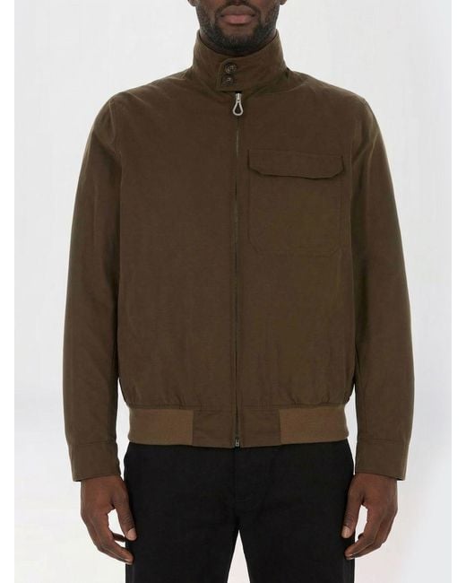 Paltò Brown Palt&Ograve Cotton Blend Bomber Jacket for men