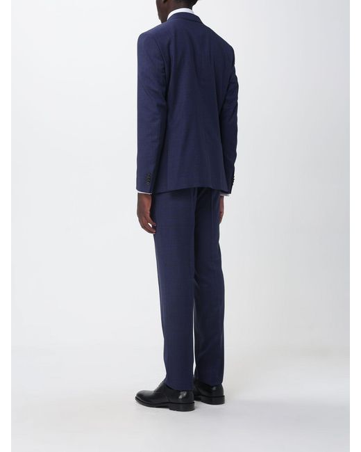 Zegna Blue Wool Single-Breasted Suit for men