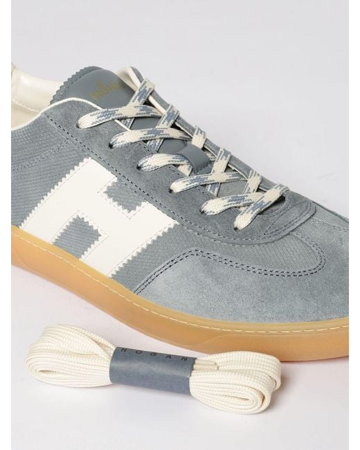 Hogan White Cool Suede Sneakers for men