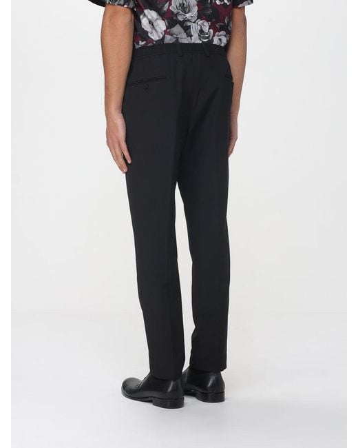 Dolce & Gabbana Black Dolce &Amp Gabbana Slim Fit Virgin Wool Pants for men