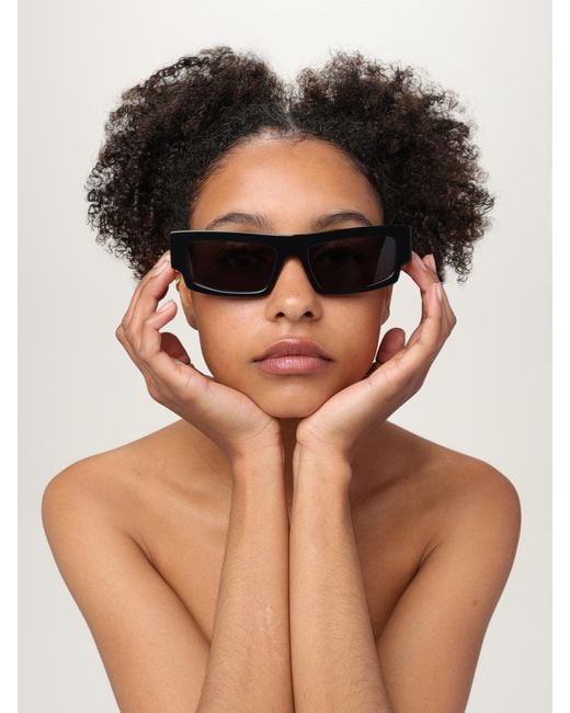Pinko Black Crone 110 Rectangular Sunglasses