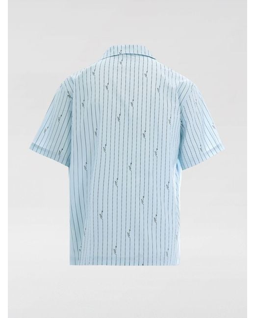 Lacoste Blue Striped Cotton Casual Shirt for men