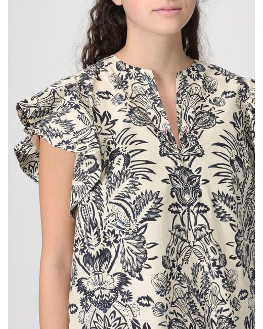 Ulla Johnson Gray Severine Printed Cotton Blouse