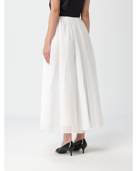 Brunello Cucinelli White Flared Skirt