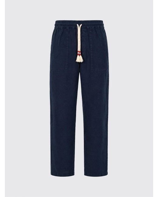 Mc2 Saint Barth Blue Linen Jogging Trousers for men