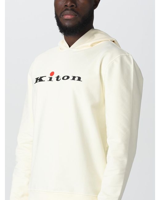 Kiton White Sweatshirt for men